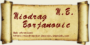 Miodrag Borjanović vizit kartica